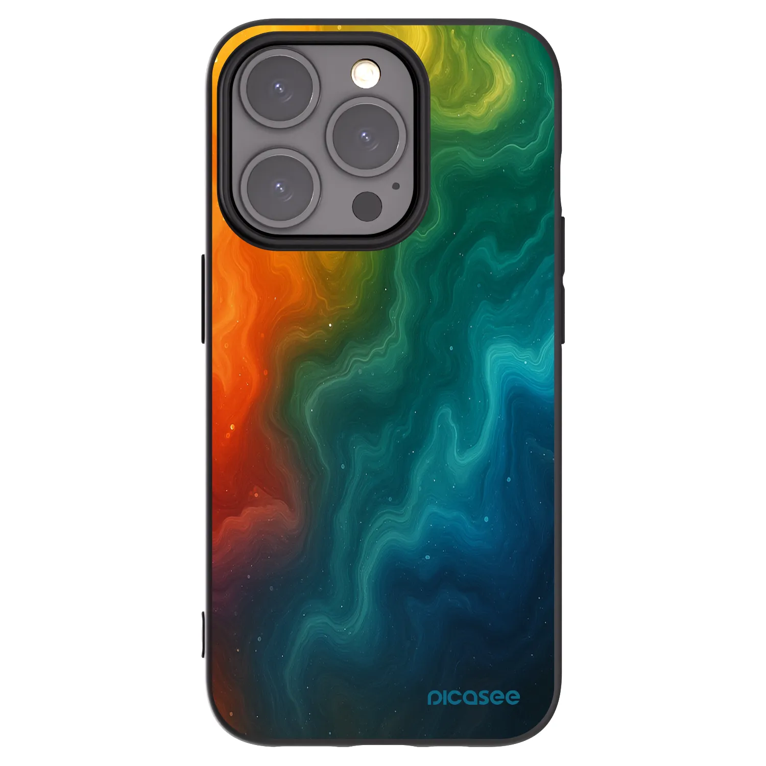 Picasee silikonový černý obal pro Apple iPhone 15 Pro - Solar