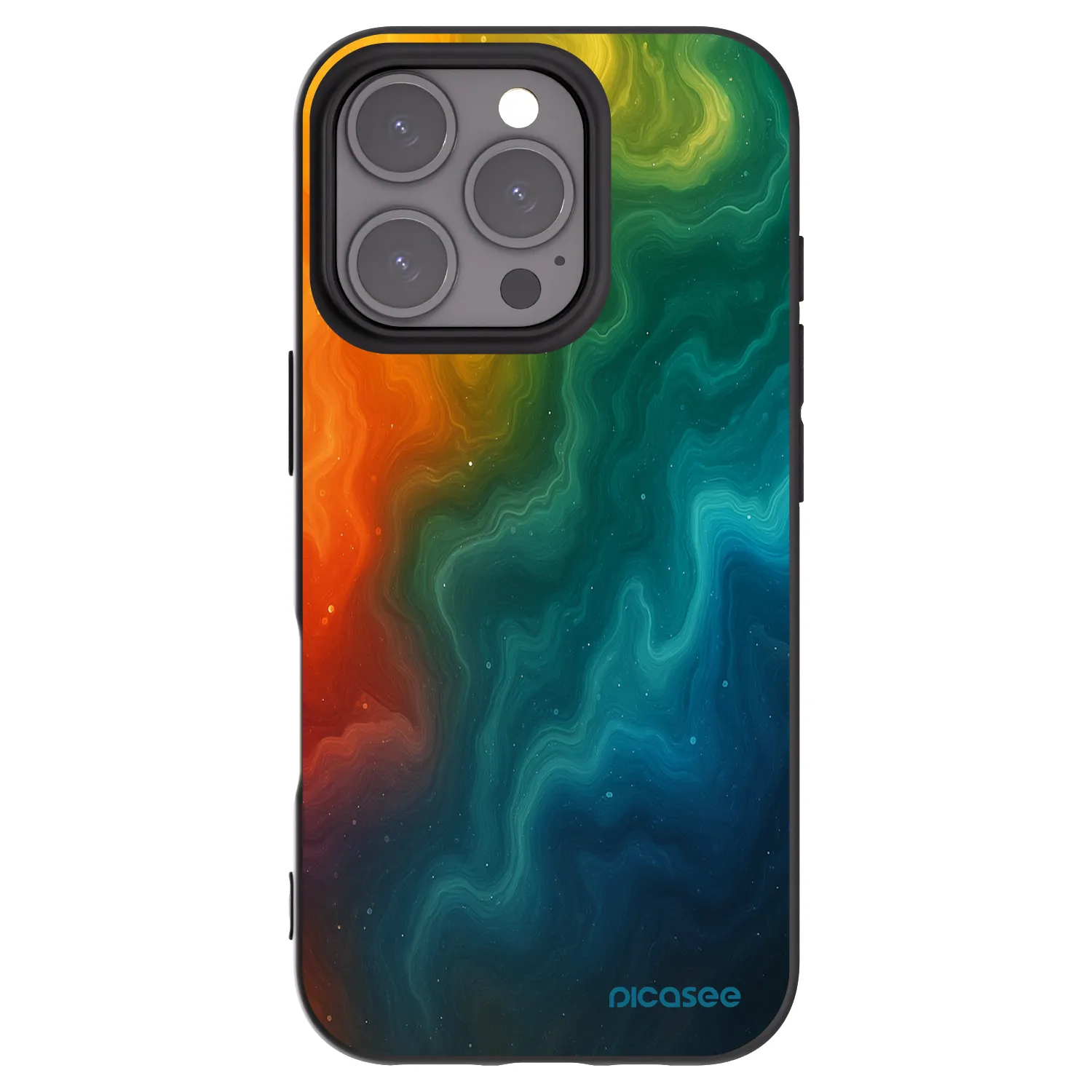 Picasee silikonový černý obal pro Apple iPhone 16 Pro - Solar