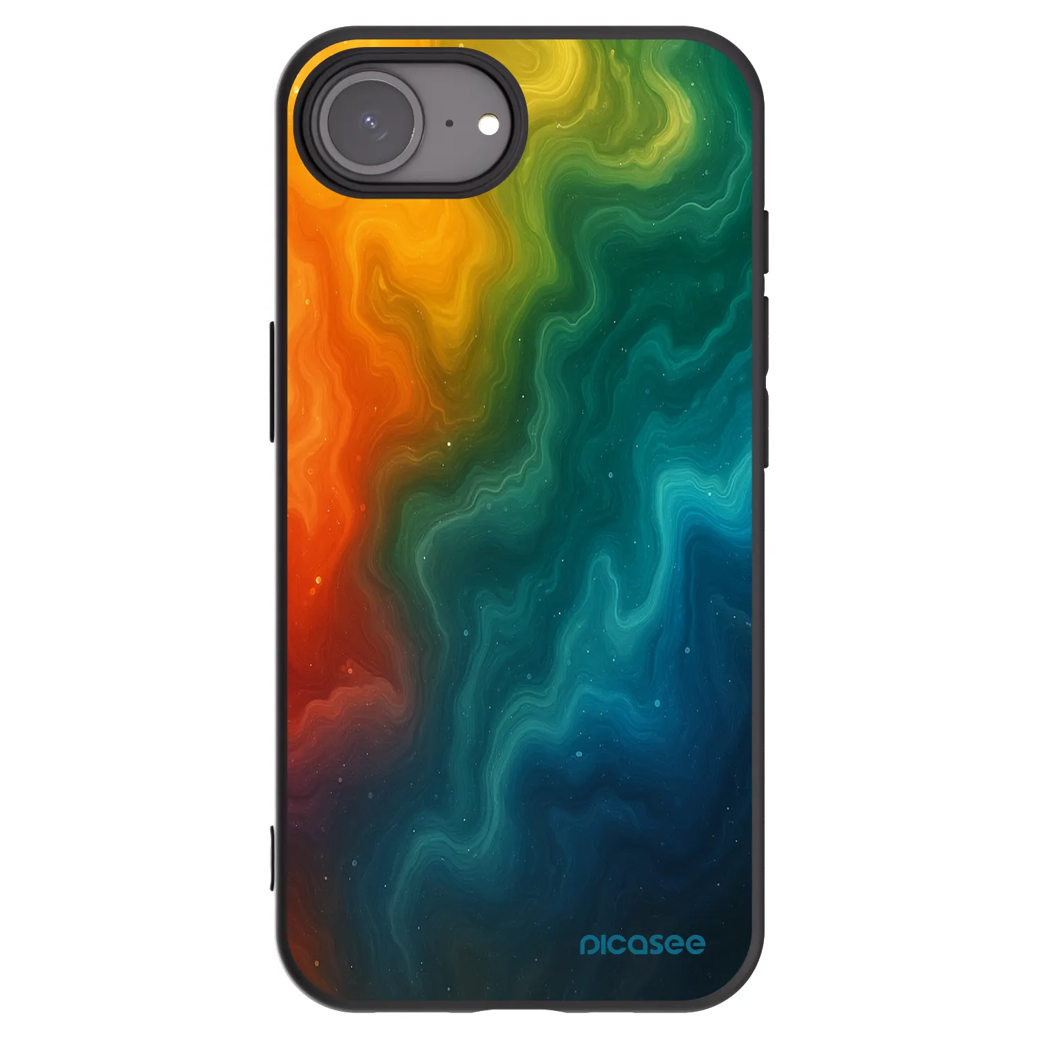 Picasee silikonový černý obal pro Apple iPhone 16e - Solar