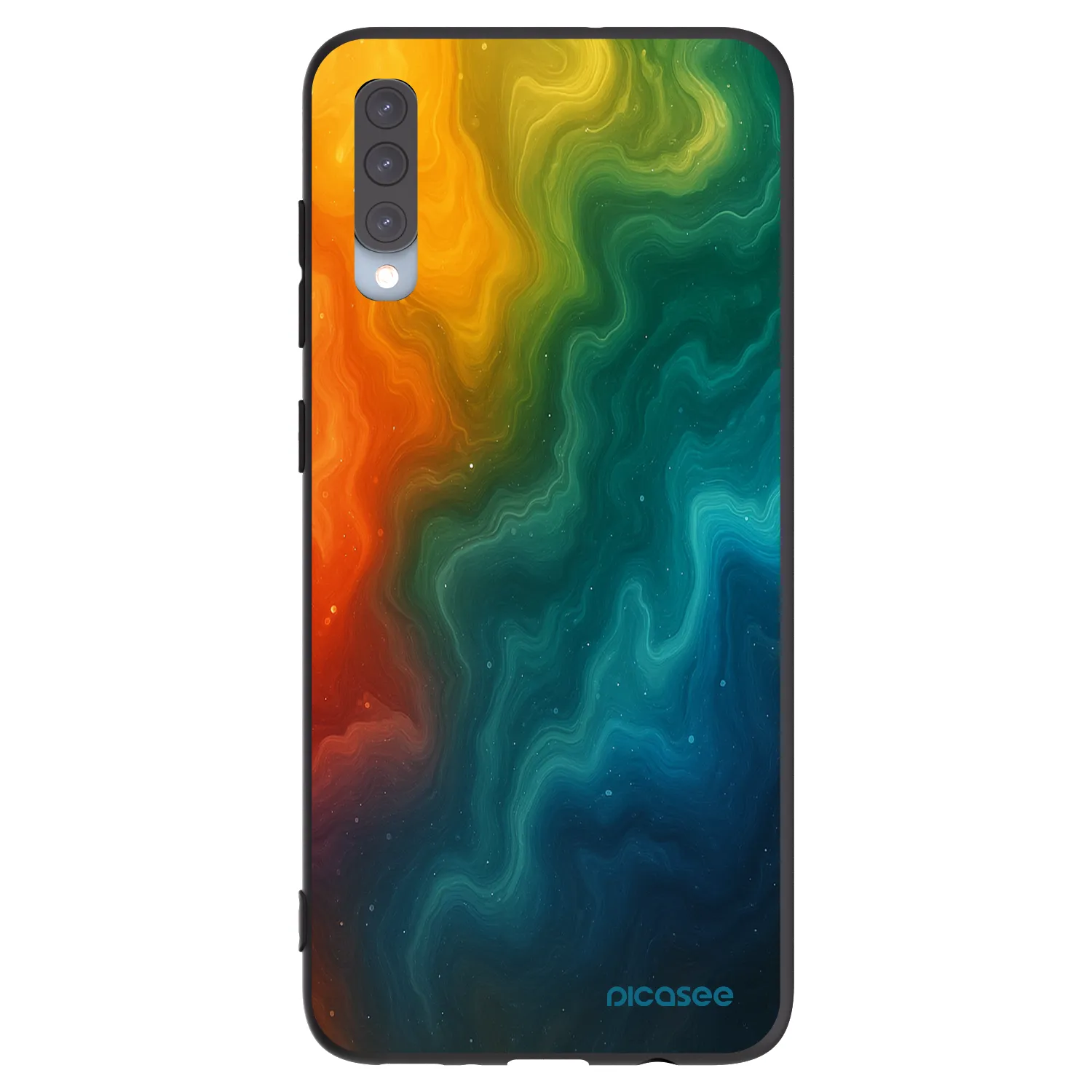 Picasee silikonový černý obal pro Samsung Galaxy A70 A705F - Solar
