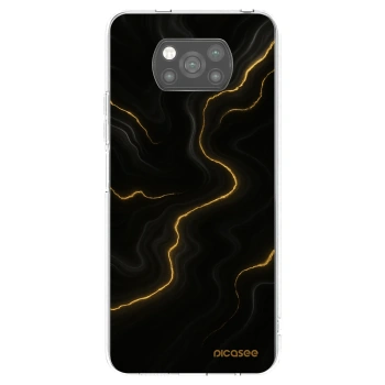 Picasee silikonový černý obal pro Xiaomi Poco X3 - Thunder