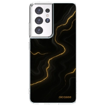 Picasee silikonový průhledný obal pro Samsung Galaxy S21 Ultra 5G G998B - Thunder