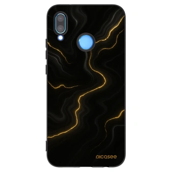 Picasee silikonový černý obal pro Huawei P20 Lite - Thunder