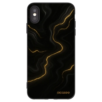 Picasee silikonový černý obal pro Apple iPhone XS Max - Thunder