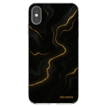 Picasee silikonový průhledný obal pro Apple iPhone XS Max - Thunder