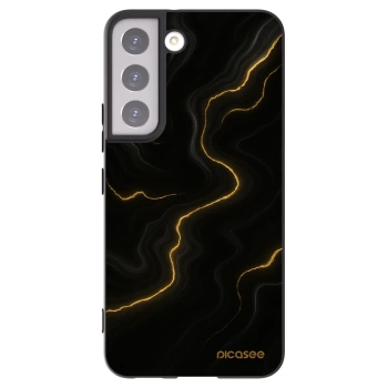 Picasee silikonový černý obal pro Samsung Galaxy S22 5G - Thunder