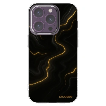 Picasee silikonový průhledný obal pro Apple iPhone 14 Pro - Thunder