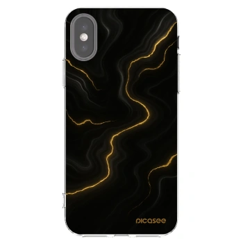 Picasee silikonový průhledný obal pro Apple iPhone X/XS - Thunder