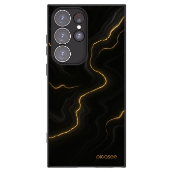 Picasee silikonový černý obal pro Samsung Galaxy S23 Ultra 5G - Thunder