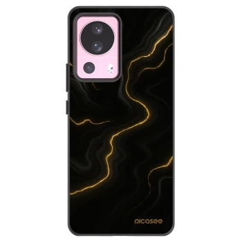 Picasee silikonový černý obal pro Xiaomi 13 Lite - Thunder