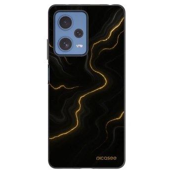 Picasee silikonový černý obal pro Xiaomi Redmi Note 12 Pro 5G - Thunder