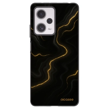 Picasee silikonový černý obal pro Xiaomi Redmi Note 12 Pro+ 5G - Thunder