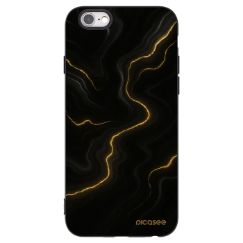 Picasee silikonový černý obal pro Apple iPhone 6/6S - Thunder