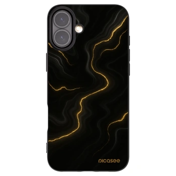 Picasee silikonový černý obal pro Apple iPhone 16 Plus - Thunder
