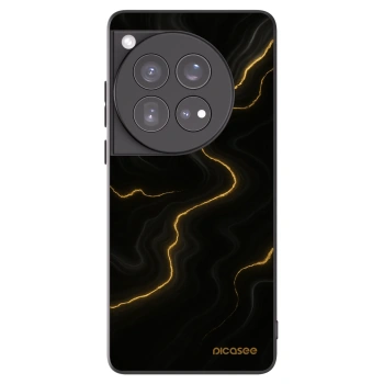 Picasee silikonový černý obal pro OnePlus 12 5G - Thunder