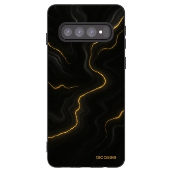 Picasee silikonový černý obal pro Samsung Galaxy S10 G973 - Thunder