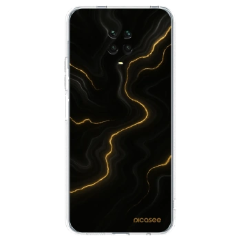 Picasee silikonový průhledný obal pro Xiaomi Redmi Note 9 Pro - Thunder