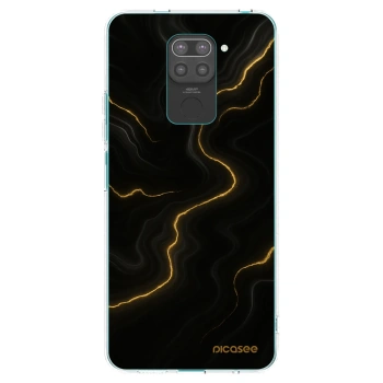 Picasee silikonový černý obal pro Xiaomi Redmi Note 9 - Thunder