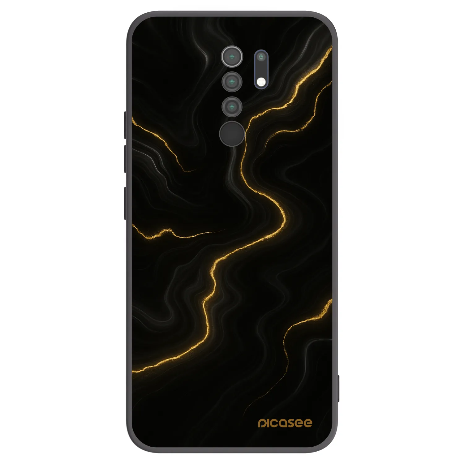 Picasee silikonový černý obal pro Xiaomi Redmi 9 - Thunder