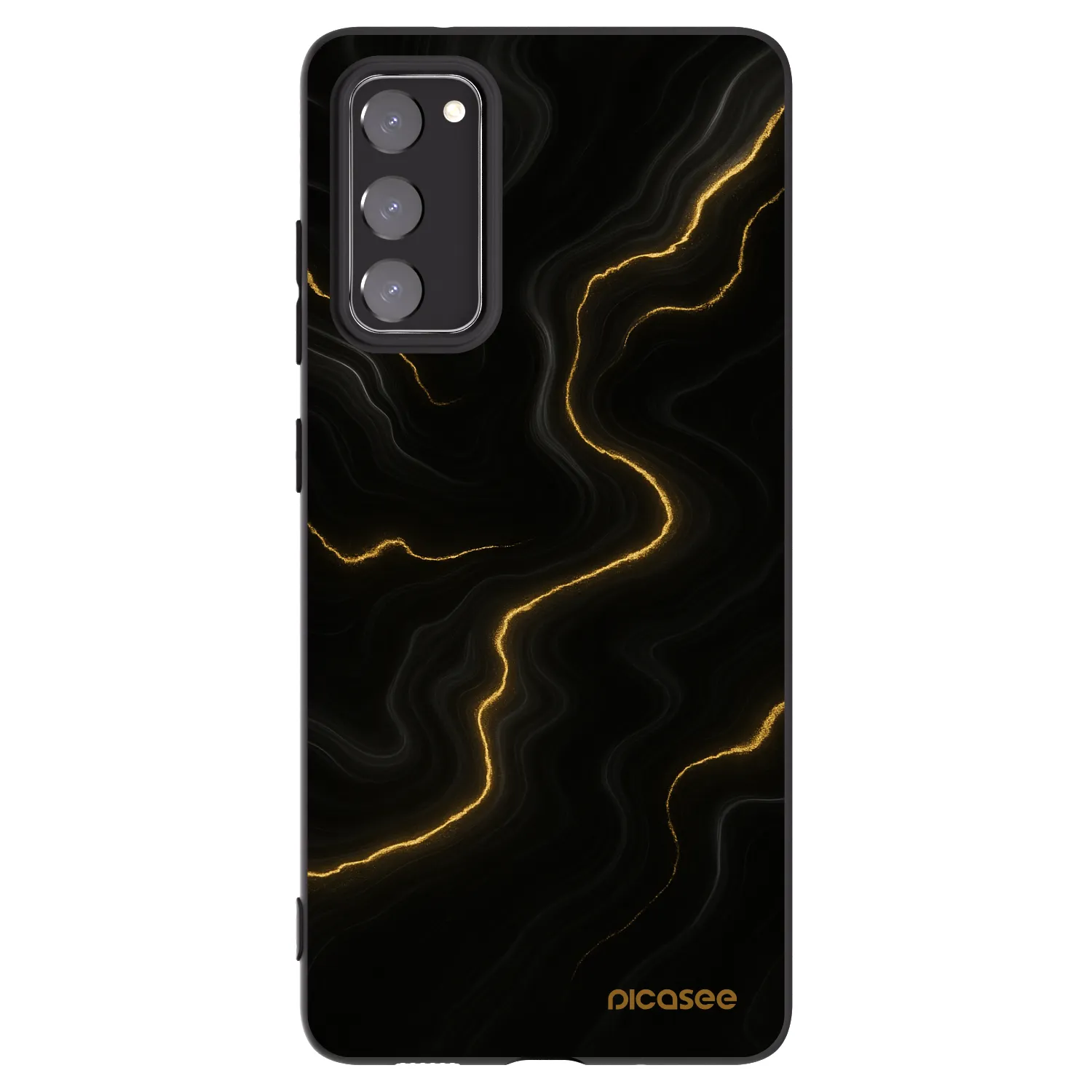 Picasee silikonový černý obal pro Samsung Galaxy S20 FE - Thunder