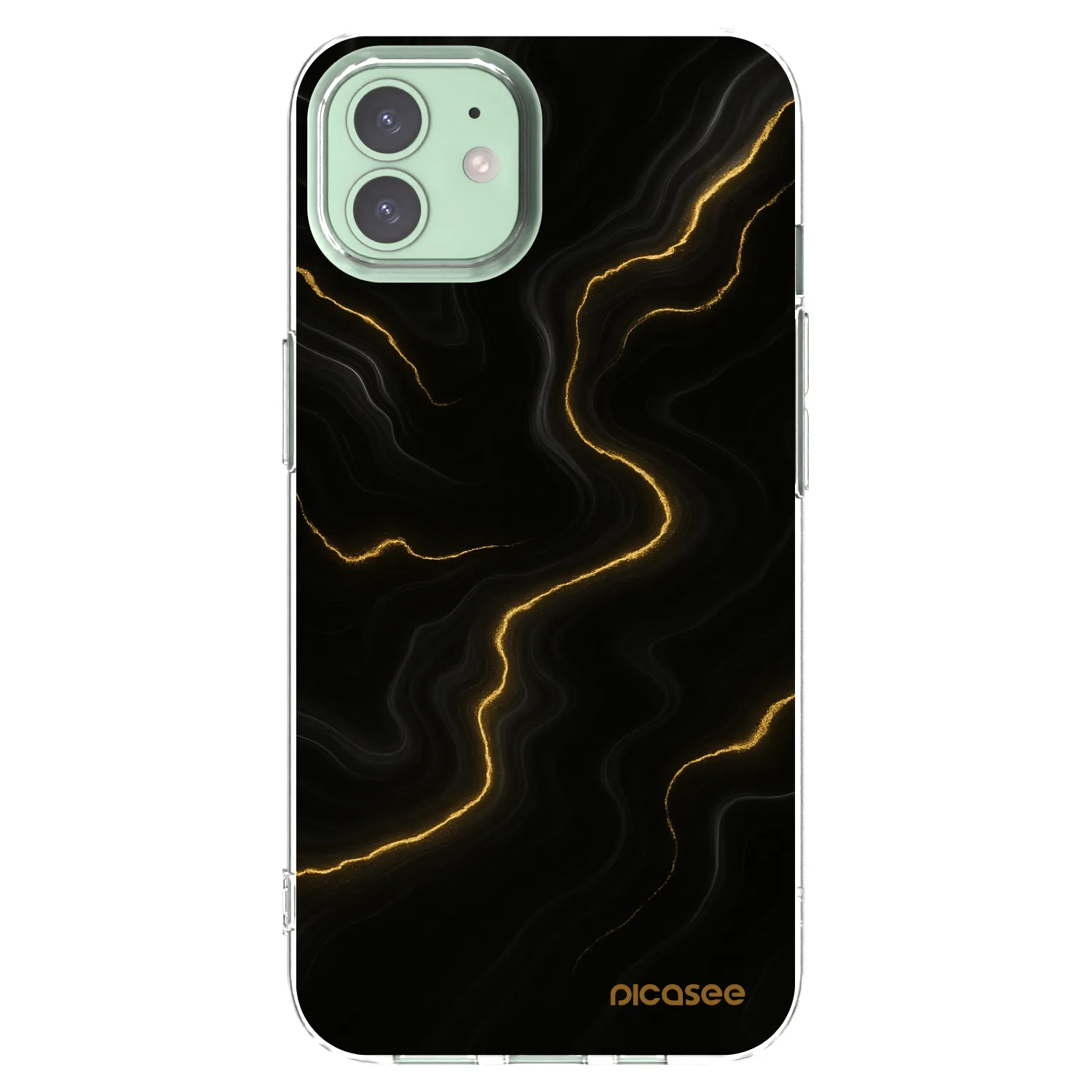 Picasee silikonový průhledný obal pro Apple iPhone 12 - Thunder