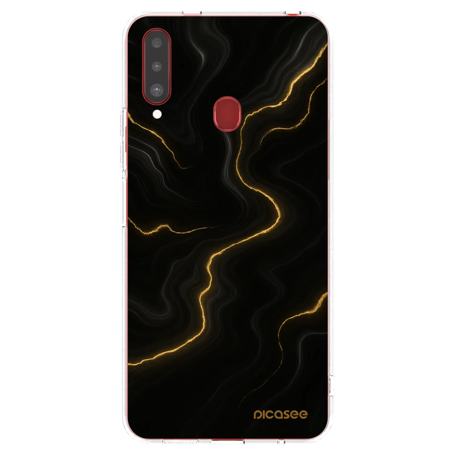Picasee silikonový průhledný obal pro Samsung Galaxy A20s - Thunder