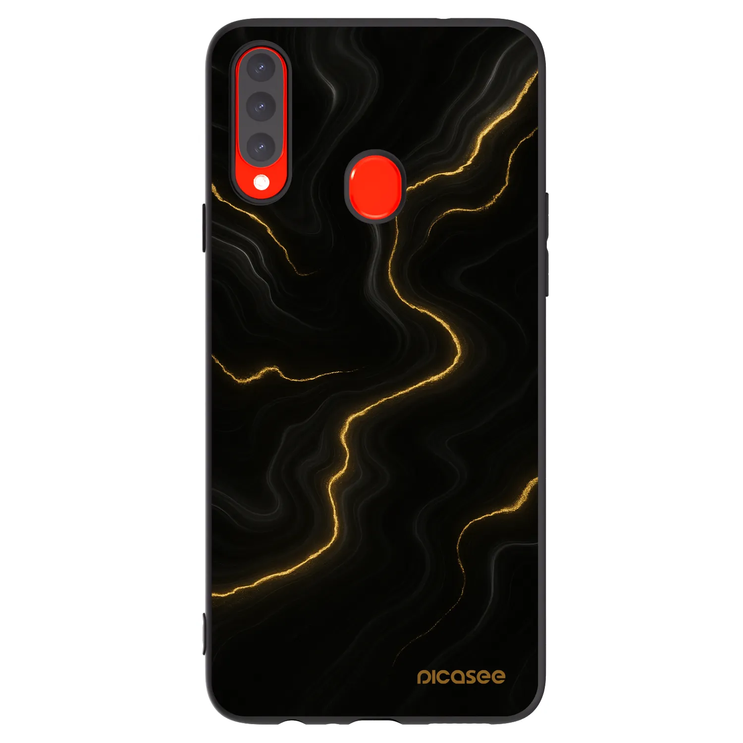 Picasee silikonový černý obal pro Samsung Galaxy A20s - Thunder