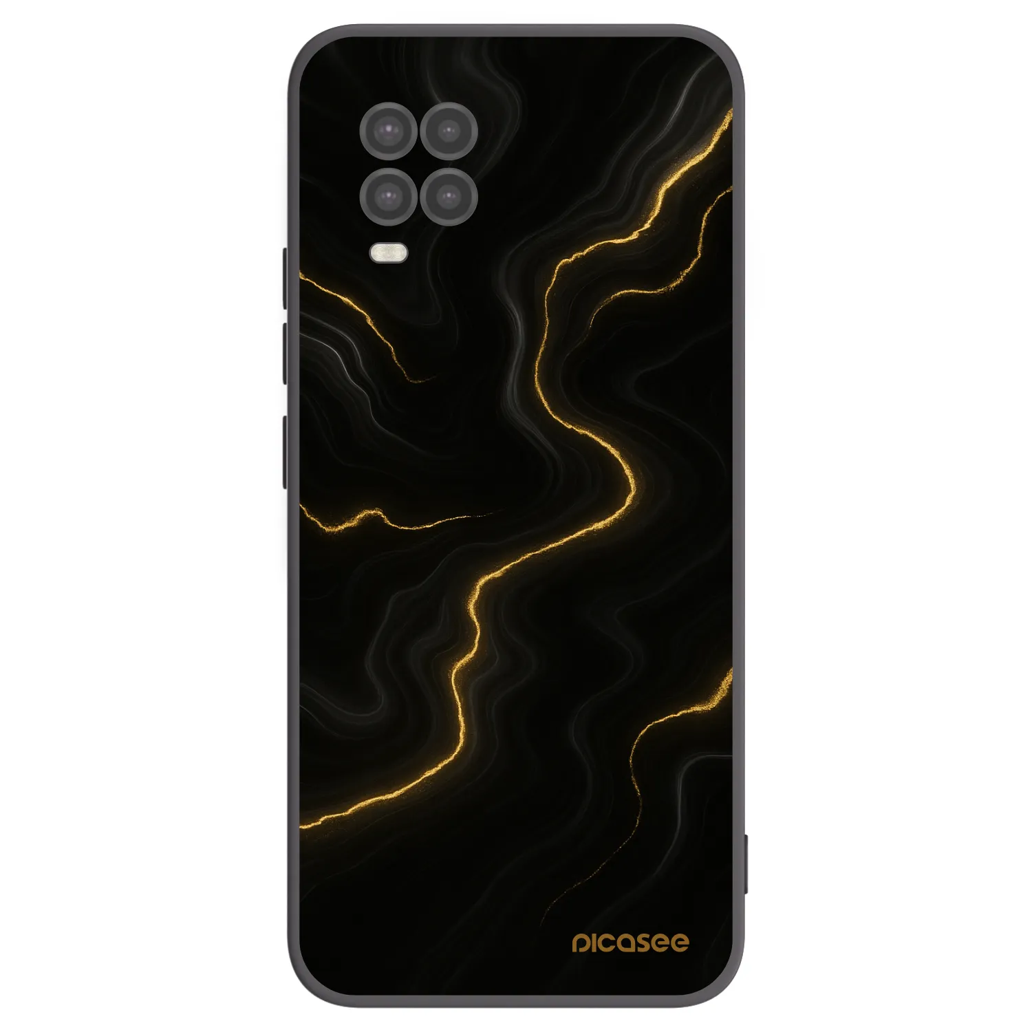 Picasee silikonový černý obal pro Xiaomi Mi 10 Lite - Thunder