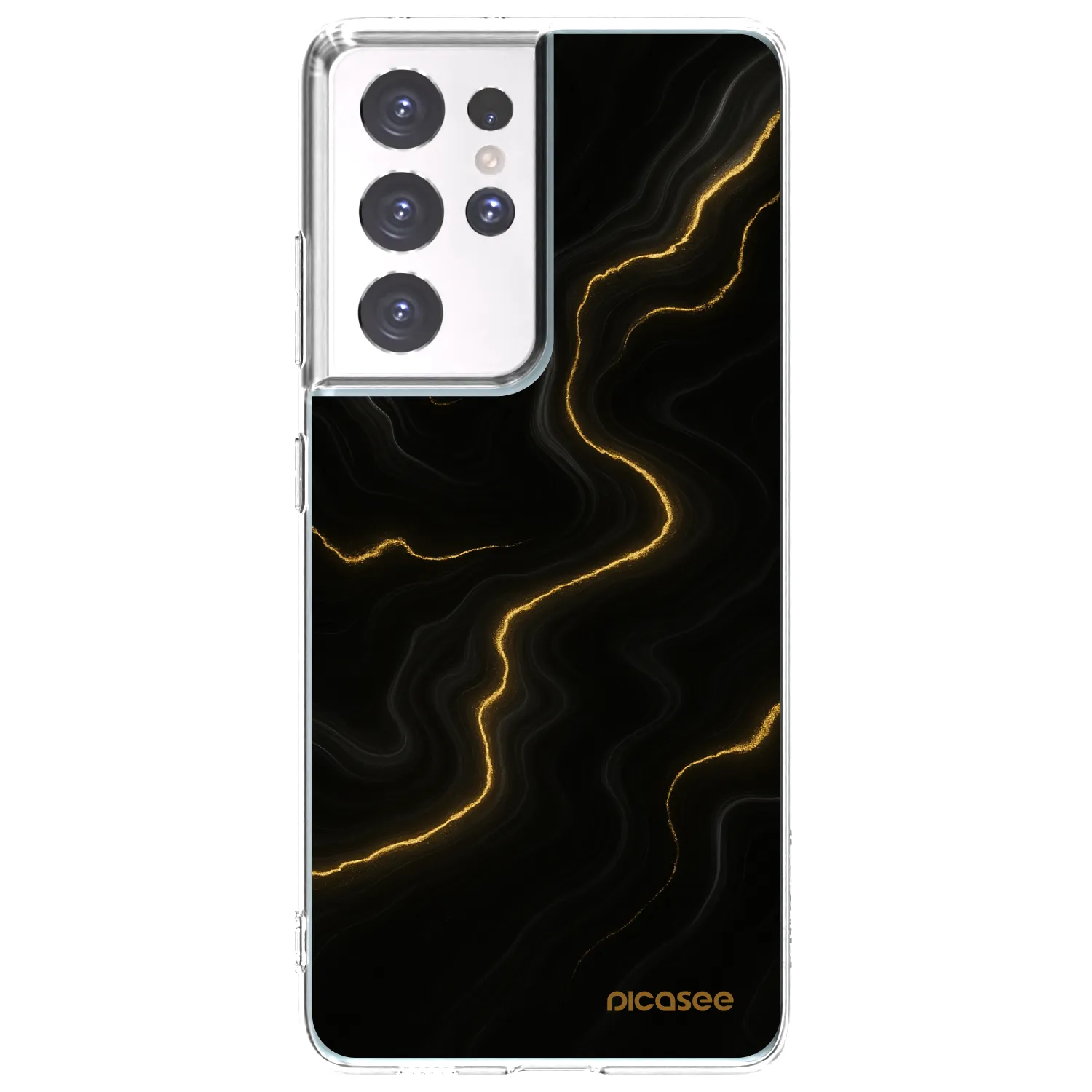 Picasee silikonový průhledný obal pro Samsung Galaxy S21 Ultra 5G G998B - Thunder
