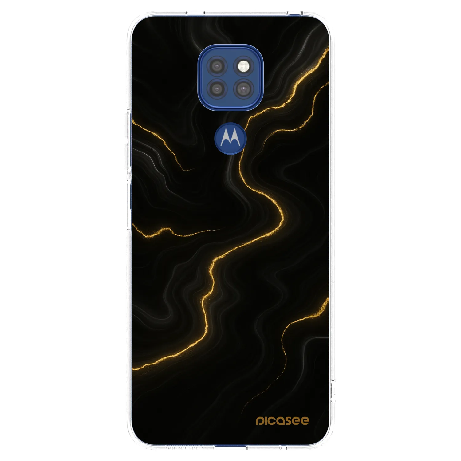 Picasee silikonový průhledný obal pro Motorola Moto G9 Play - Thunder