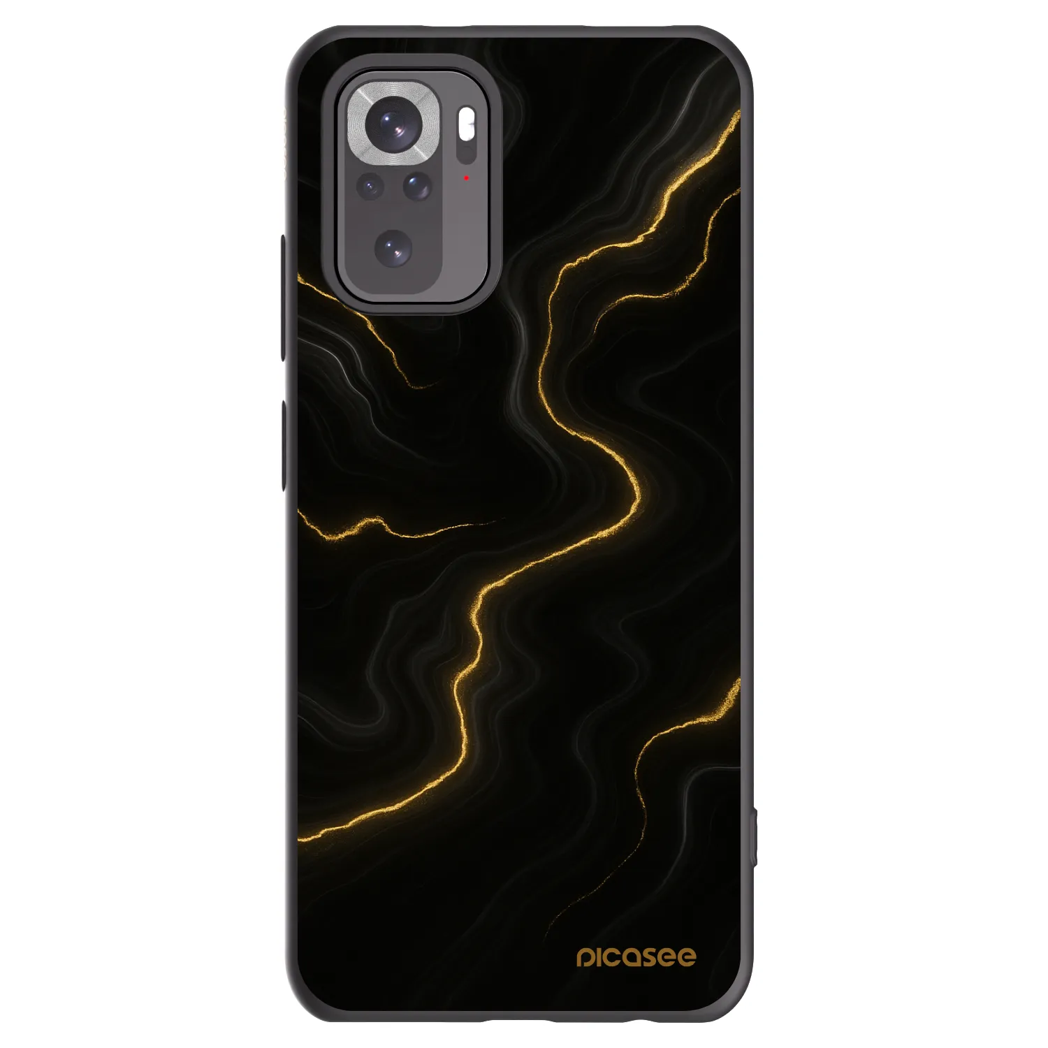 Picasee silikonový černý obal pro Xiaomi Redmi Note 10 - Thunder