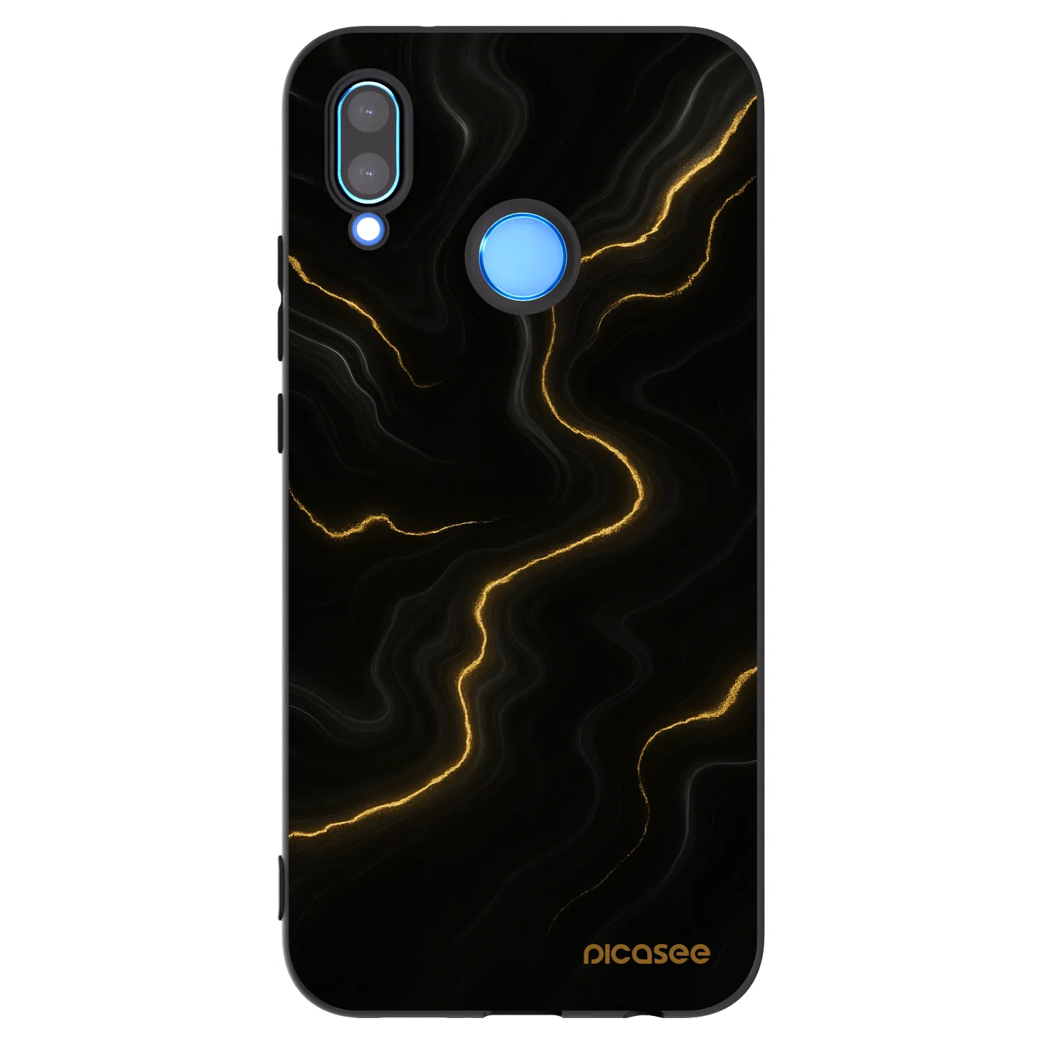 Picasee silikonový černý obal pro Huawei P20 Lite - Thunder