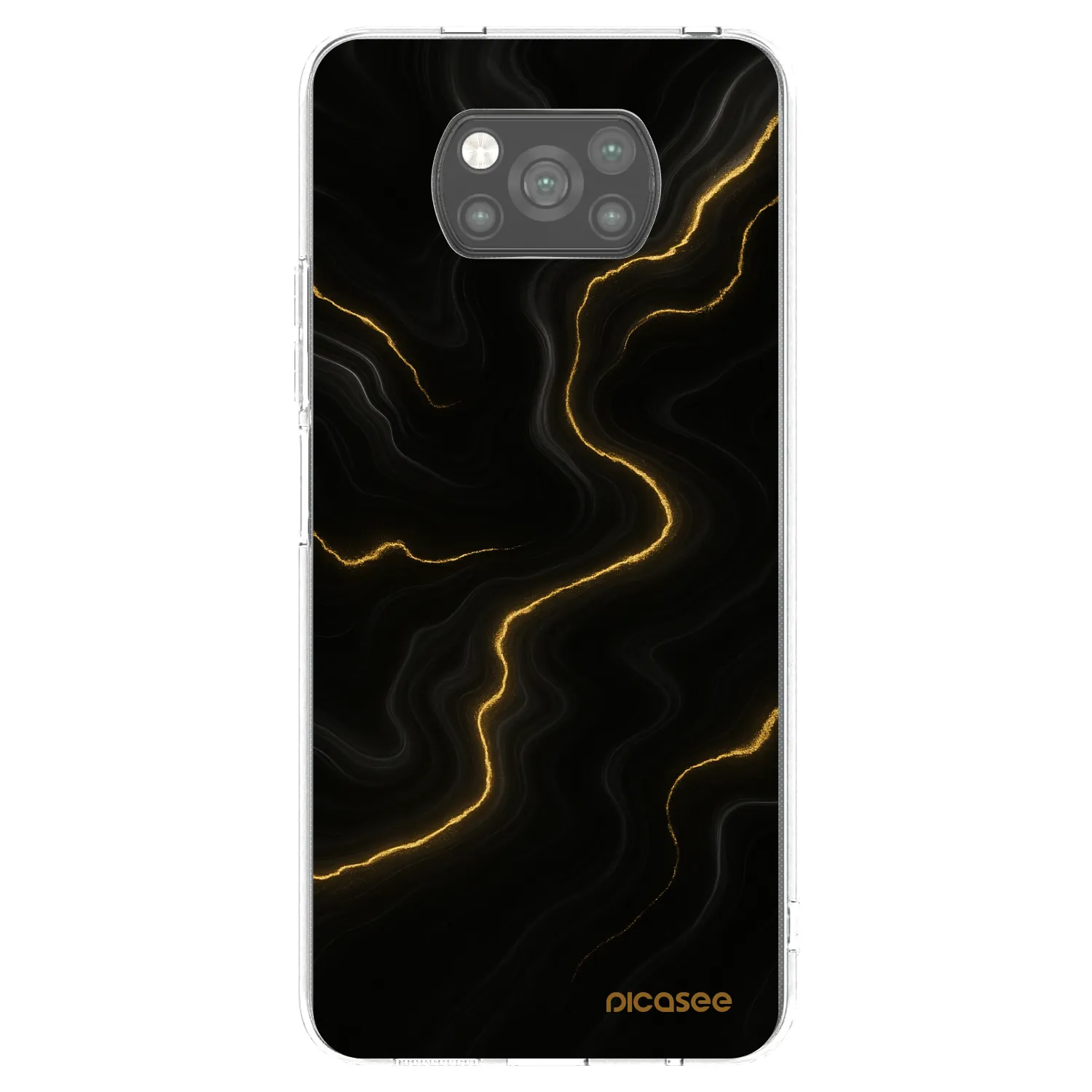 Picasee silikonový černý obal pro Xiaomi Poco X3 Pro - Thunder