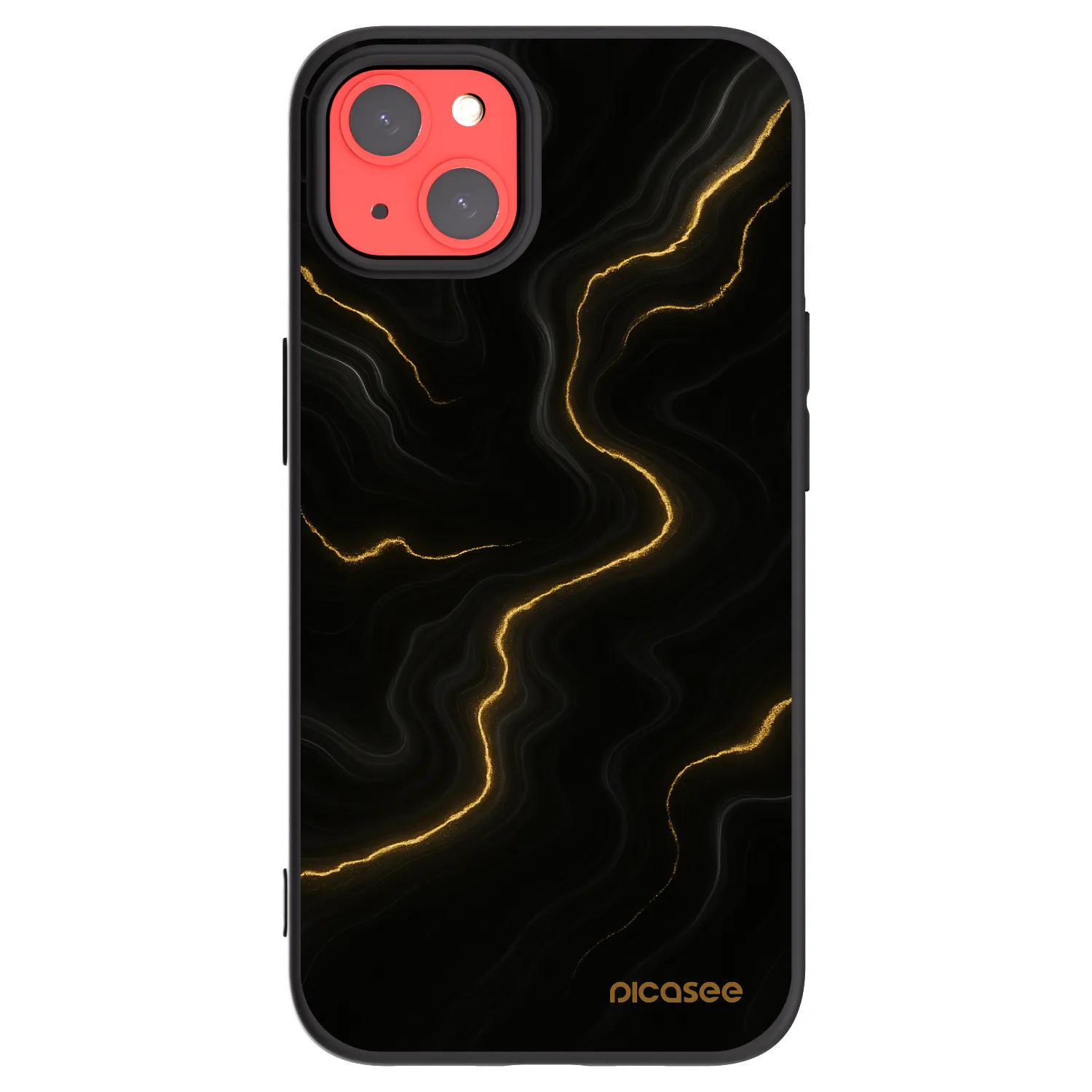 Picasee silikonový černý obal pro Apple iPhone 13 - Thunder