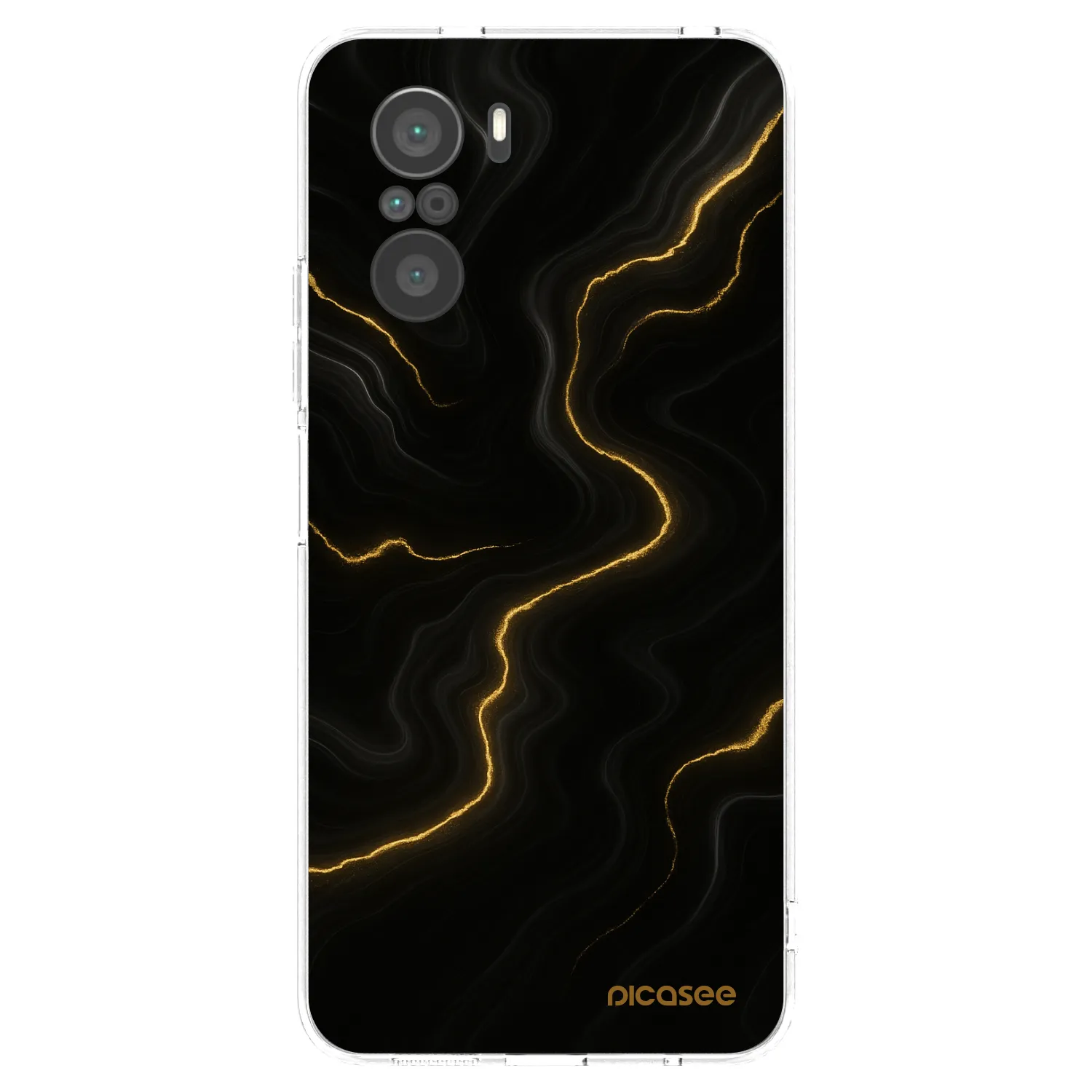 Picasee silikonový průhledný obal pro Xiaomi Poco F3 - Thunder