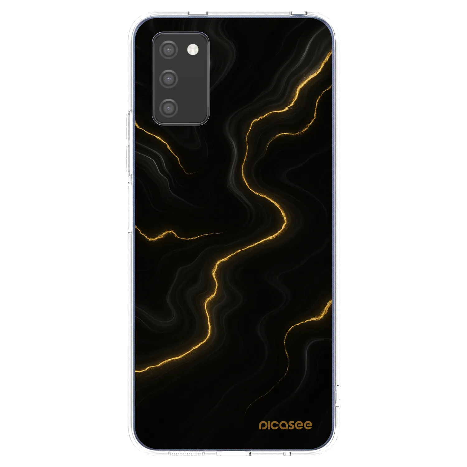 Picasee silikonový průhledný obal pro Samsung Galaxy A02s A025G - Thunder