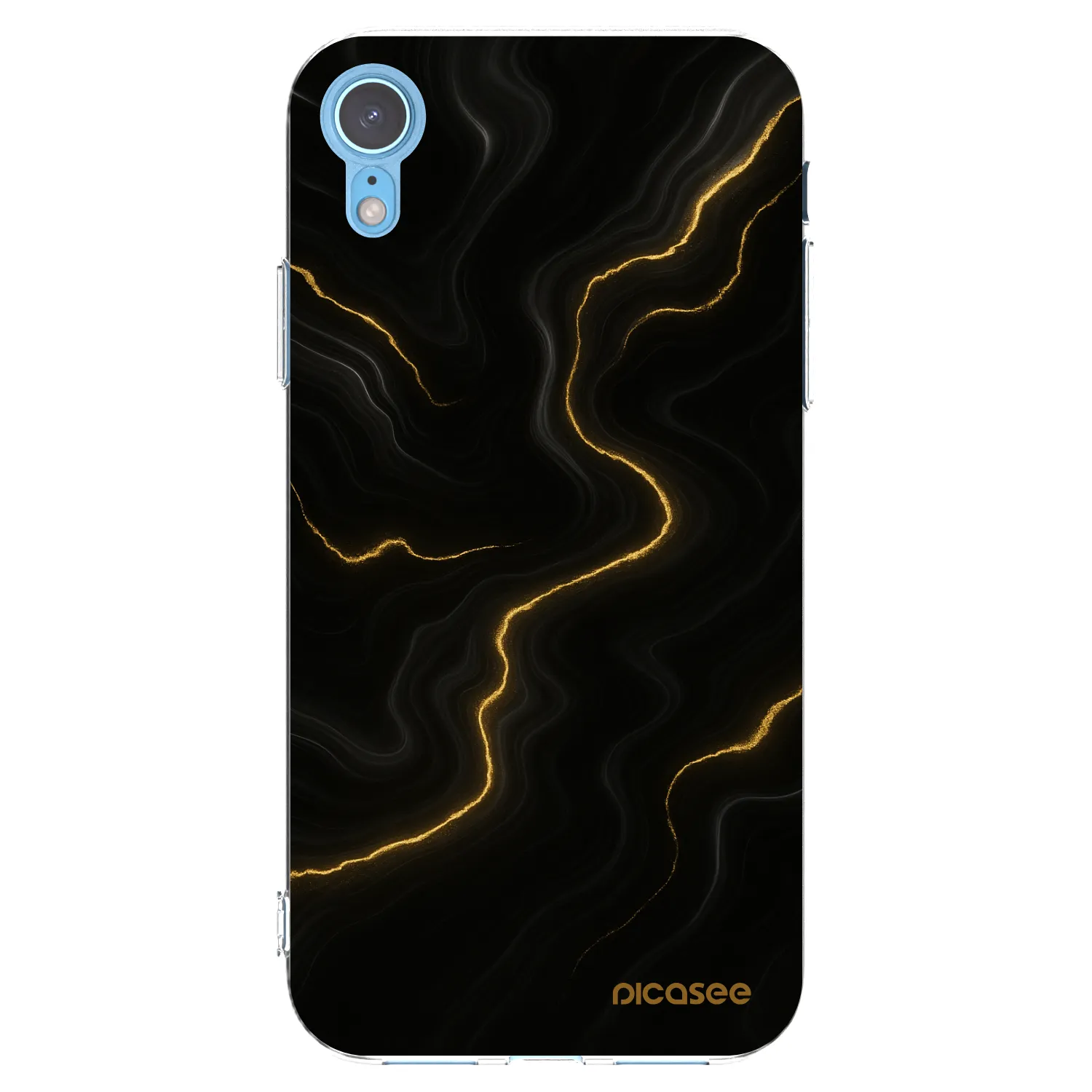 Picasee silikonový průhledný obal pro Apple iPhone XR - Thunder