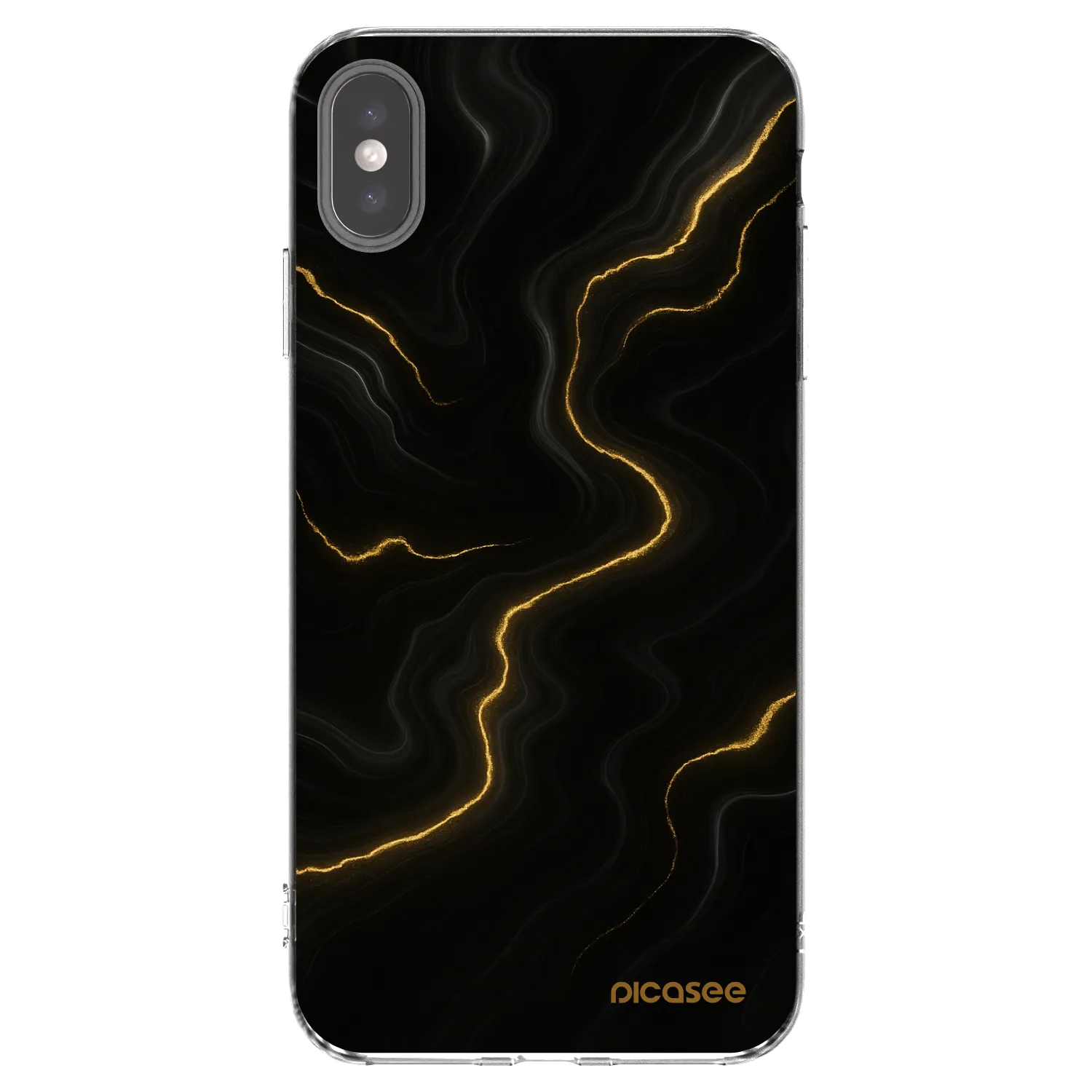 Picasee silikonový průhledný obal pro Apple iPhone XS Max - Thunder