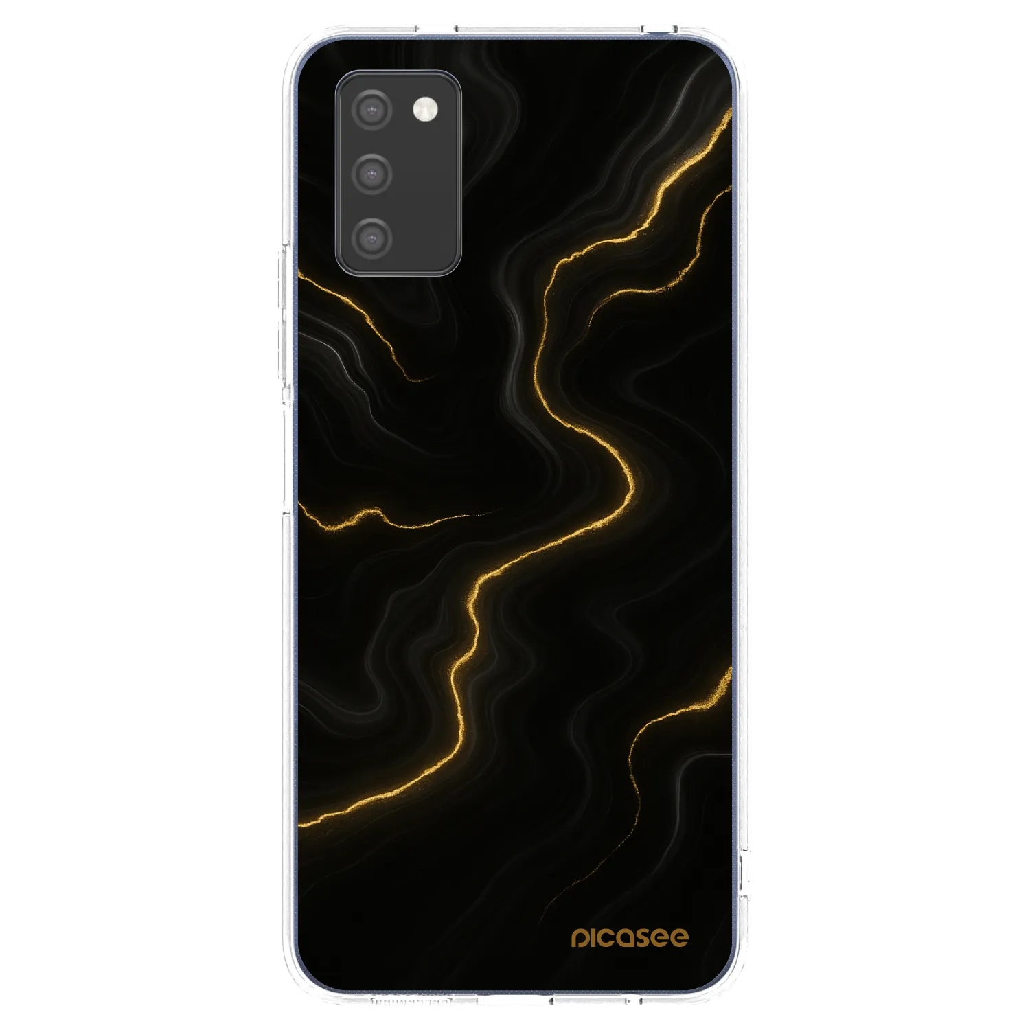 Picasee silikonový průhledný obal pro Samsung Galaxy A03s A037G - Thunder