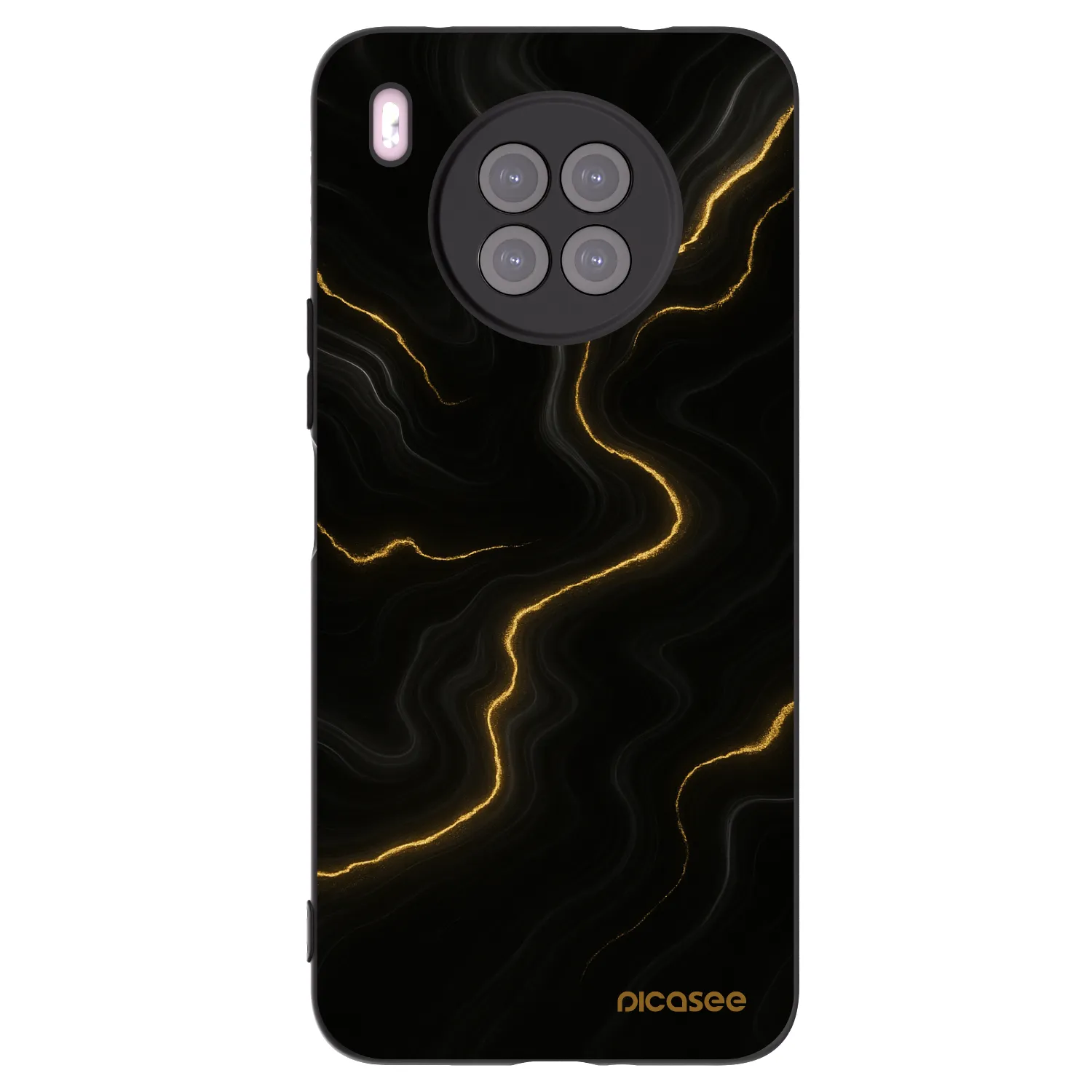 Picasee silikonový černý obal pro Huawei Nova 8i - Thunder