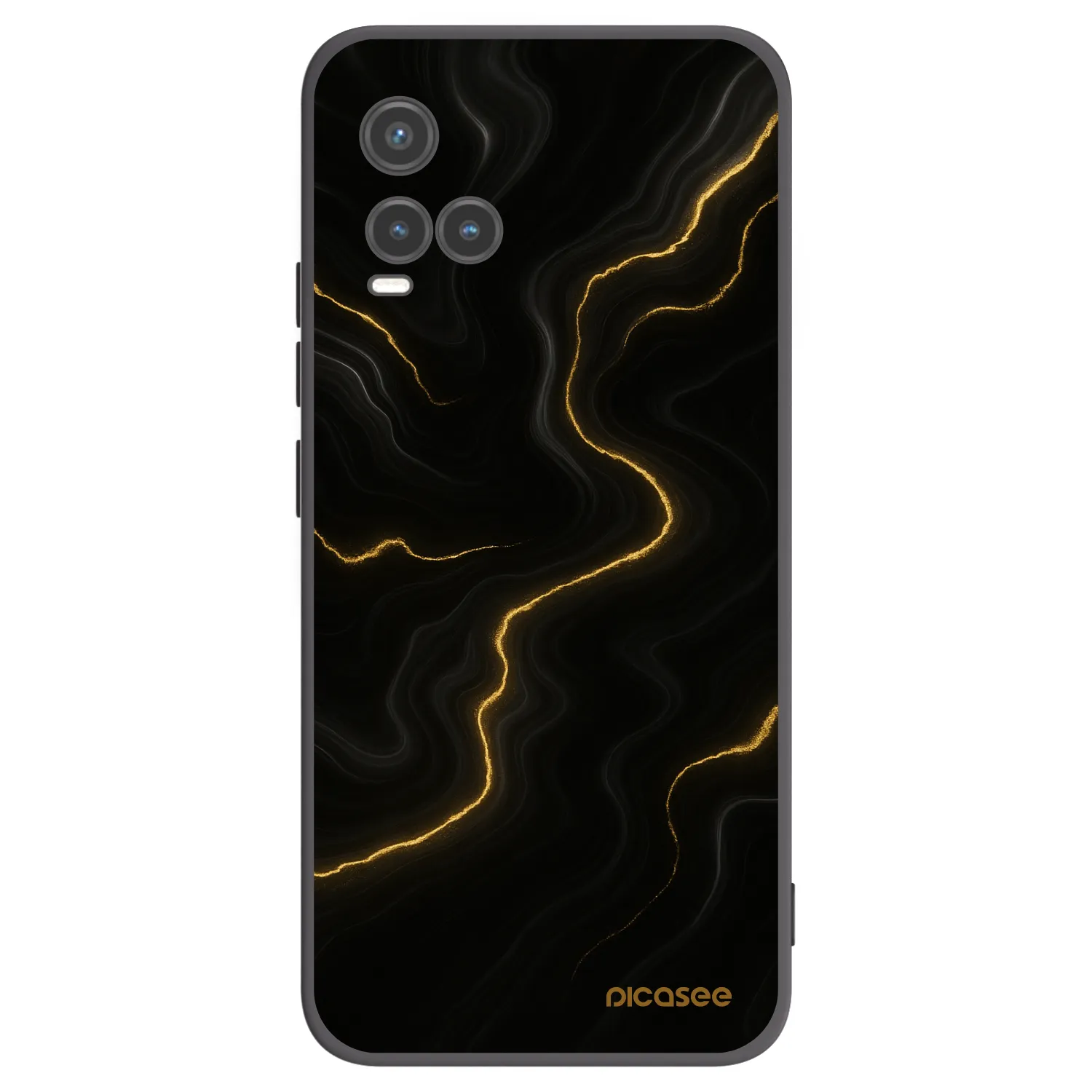 Picasee silikonový černý obal pro Vivo Y33s - Thunder