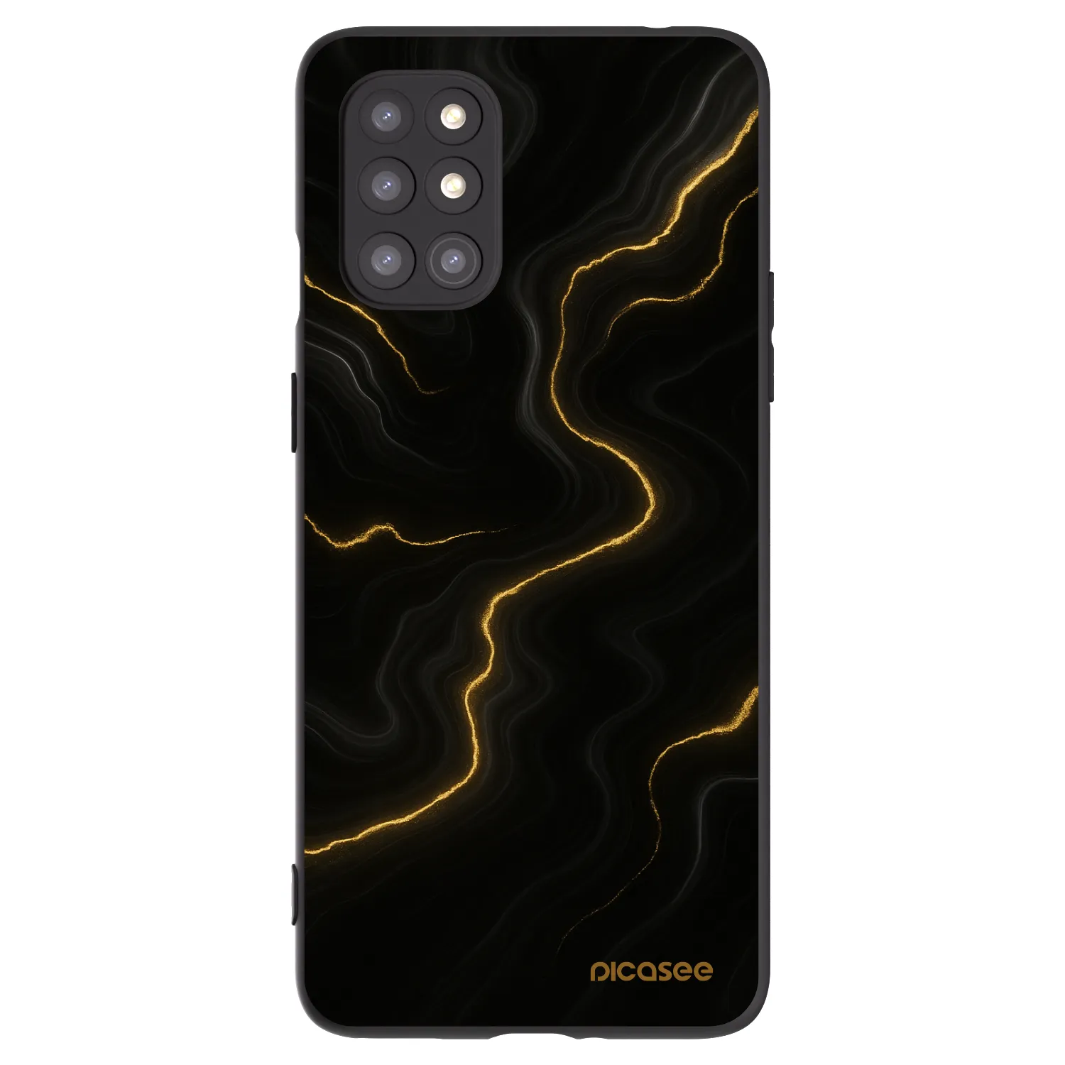 Picasee silikonový černý obal pro OnePlus 8T - Thunder