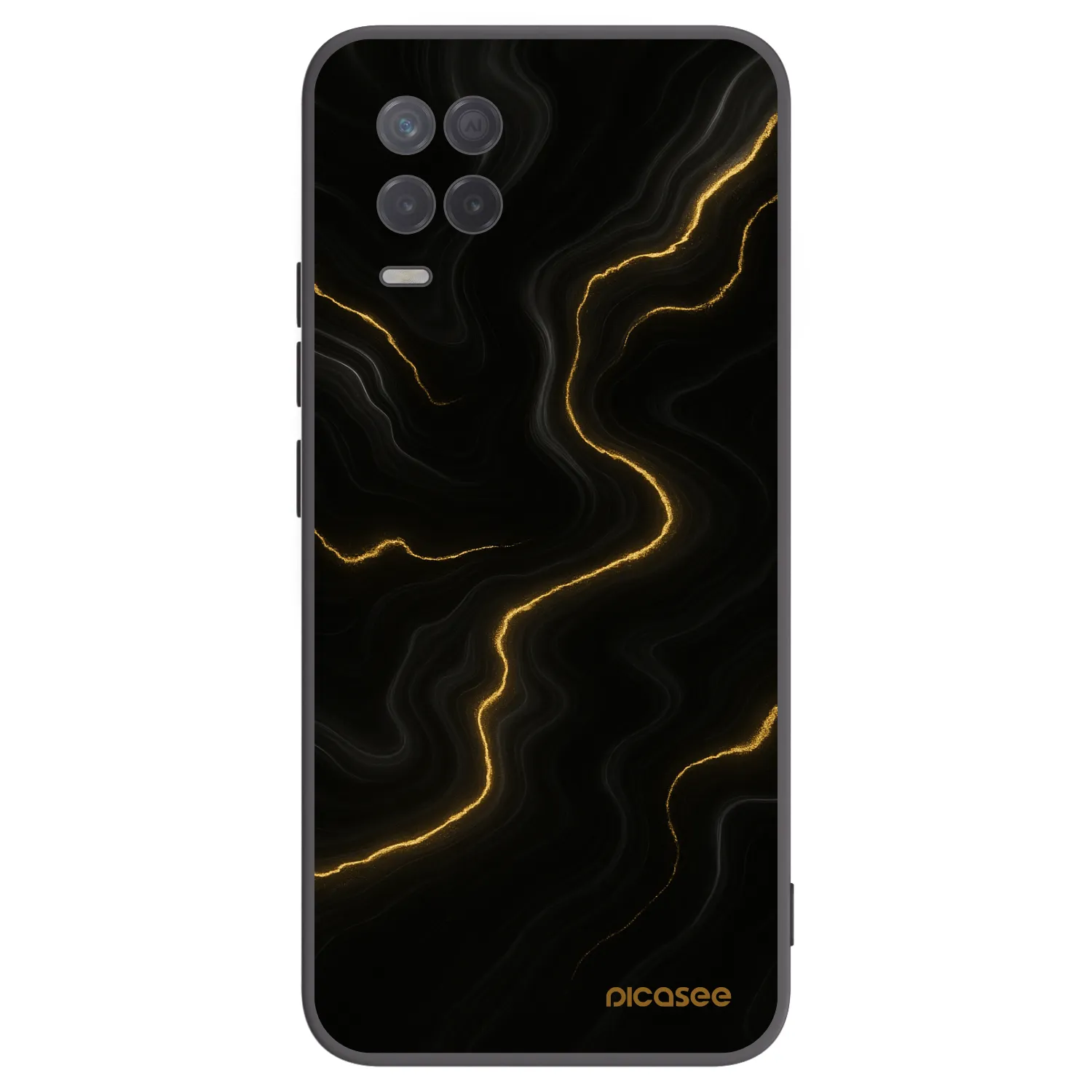 Picasee silikonový černý obal pro Realme 8 5G - Thunder