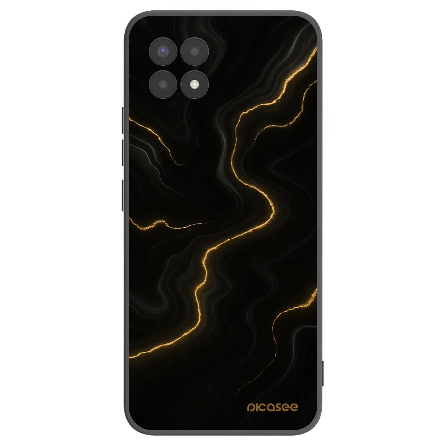Picasee silikonový černý obal pro Realme 8i - Thunder