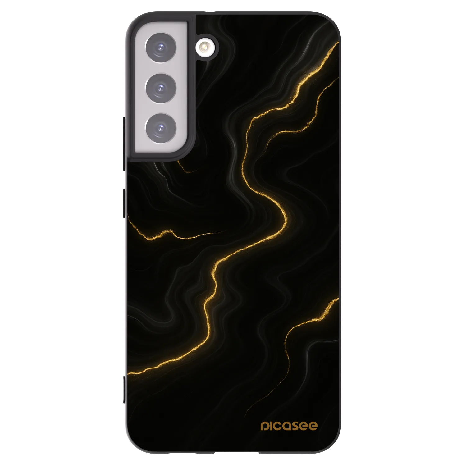 Picasee silikonový černý obal pro Samsung Galaxy S22+ 5G - Thunder