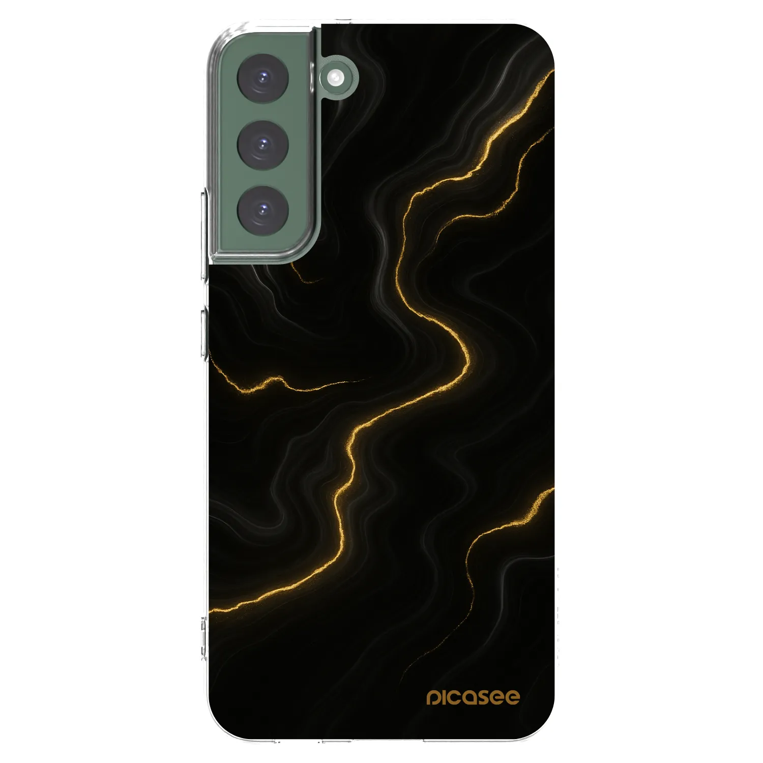 Picasee silikonový průhledný obal pro Samsung Galaxy S22+ 5G - Thunder