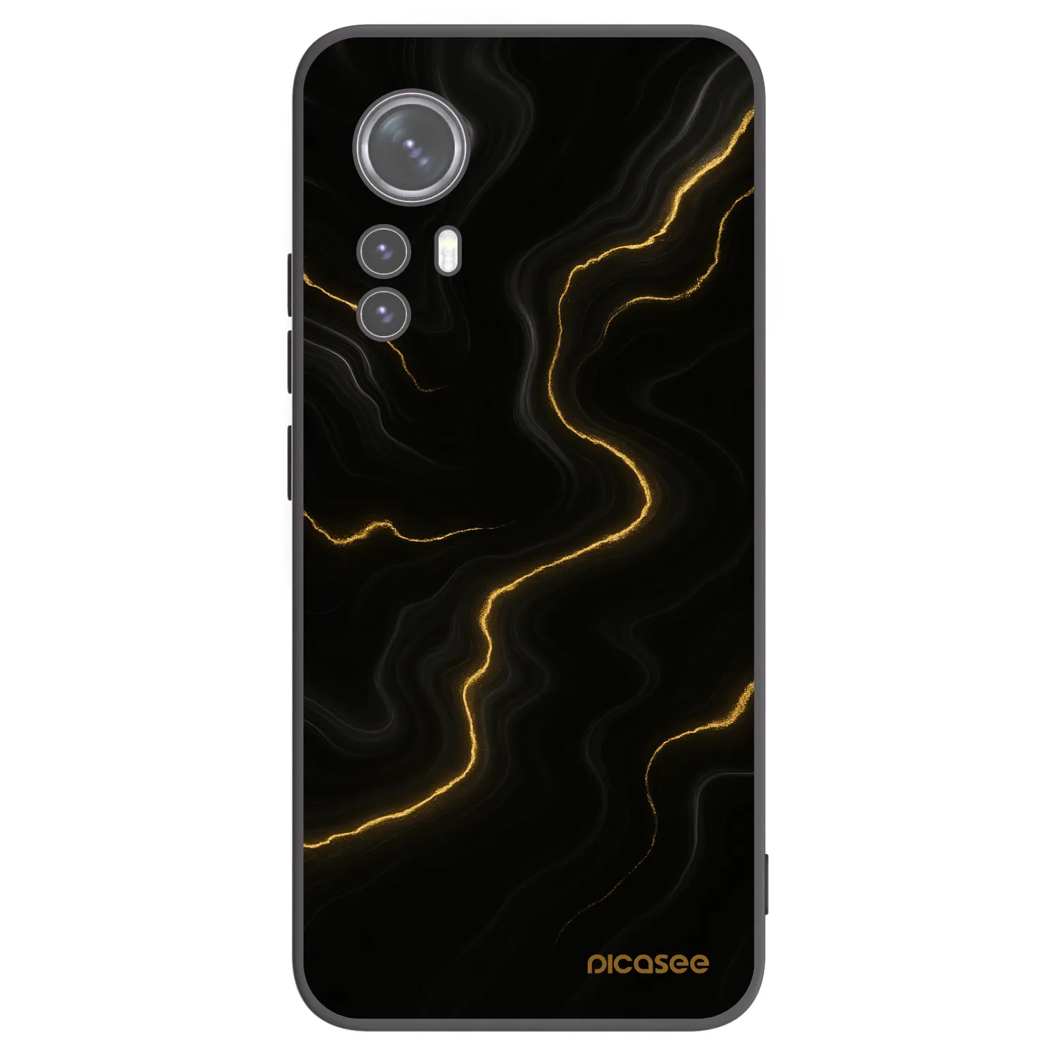 Picasee silikonový černý obal pro Xiaomi 12 - Thunder