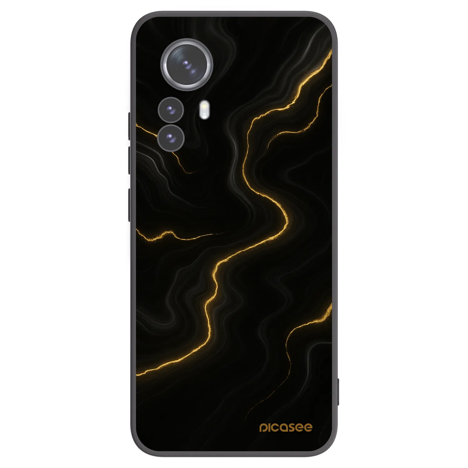 Picasee silikonový černý obal pro Xiaomi 12 Pro - Thunder