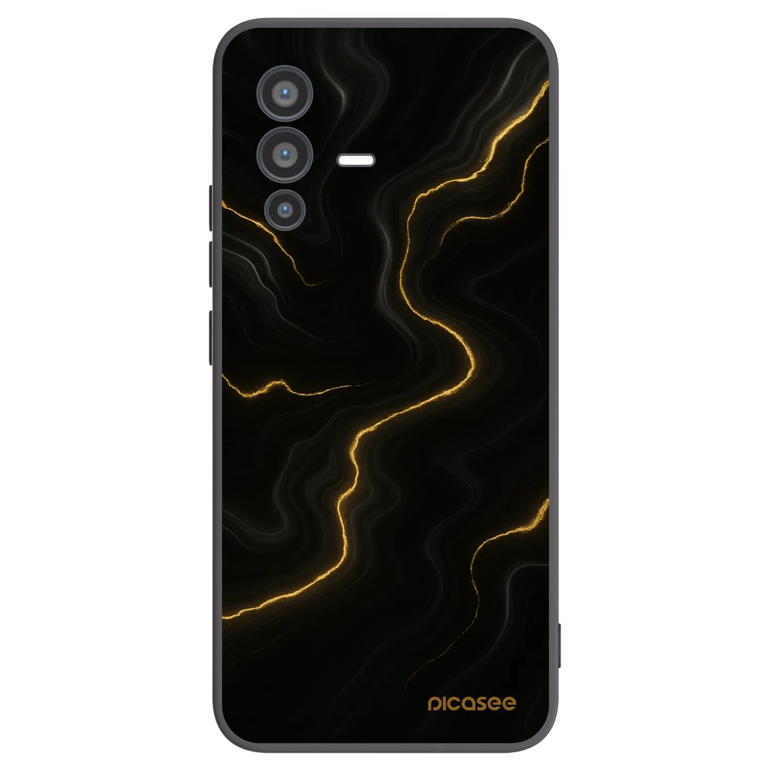 Picasee silikonový černý obal pro Vivo V23 5G - Thunder
