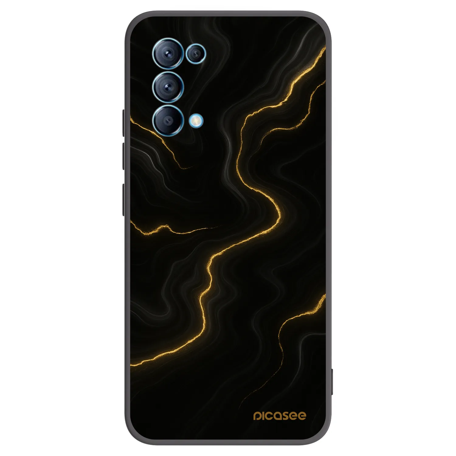Picasee silikonový černý obal pro OPPO Reno 5 5G - Thunder